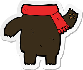 sticker of a cartoon teddy bear body