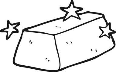 black and white cartoon gold