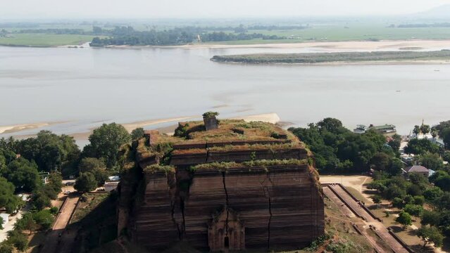 Ancient Mingun Ruins in Myanmar, Rare Aerial footage