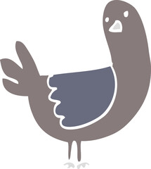flat color style cartoon pigeon