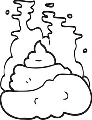 black and white cartoon gross poop