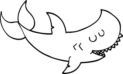 Naklejka na ściany i meble cartoon shark