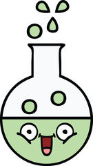 cute cartoon test tube