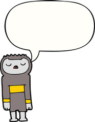 cartoon robot and speech bubble