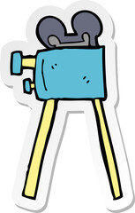 sticker of a cartoon movie camera