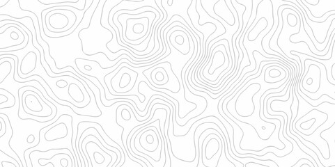 Fototapeta premium Pattern with lines and Seamless pattern with White wave paper topographic contours map background,curved reliefs abstract background. Topographic map patterns, topography line map. White background.