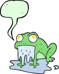 speech bubble cartoon gross little frog