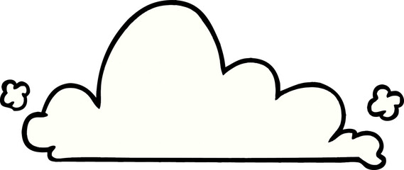 cartoon doodle of a white cloud