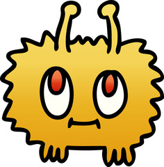 quirky gradient shaded cartoon alien