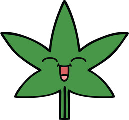 cute cartoon marijuana leaf