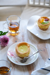 choux pastry on the table