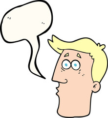 speech bubble cartoon male face