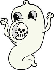 spooky cartoon doodle ghost