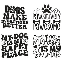 Boho Retro Style Dog SVG And T-shirt Design Bundle, Dog SVG Quotes Design t shirt Bundle, Vector EPS Editable Files, can you download this Design Bundle.