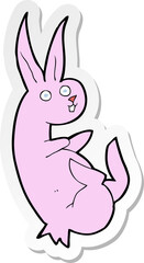 sticker of a cue cartoon rabbit