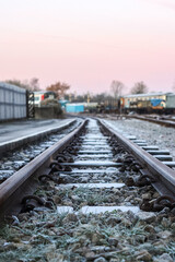 Fototapeta na wymiar Frosty Railway Tracks