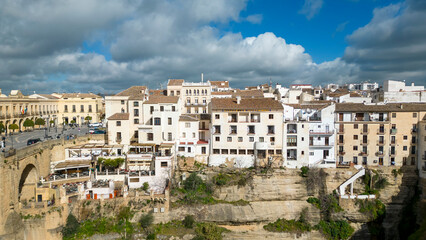 Fototapeta na wymiar vista de la ciudad monumental de Ronda en la provincia de Málaga, Andalucía