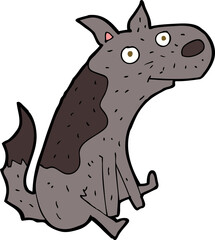 cartoon sitting dog