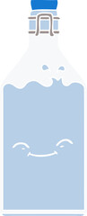 Naklejka premium flat color style cartoon old water bottle