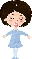 cartoon woman in dress