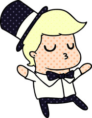 cartoon of kawaii cute prom boy