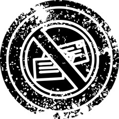 no mail distressed icon