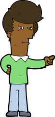 cartoon man pointing