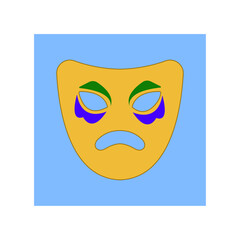 vector illustration of single carnival mask