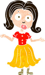 cartoon confused girl