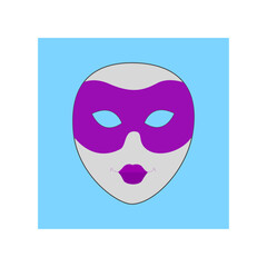 Face mask flat icon, vector illustration