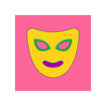 vector illustration of single carnival mask