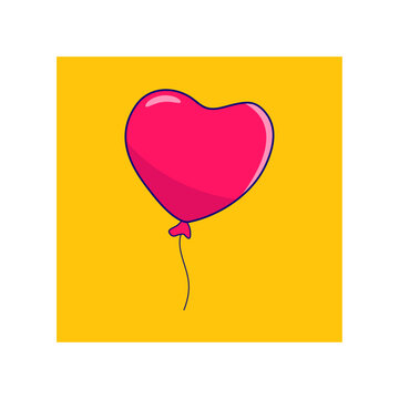 recommend clip art: heart shape balloon icon isolated. 