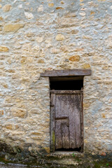 outdoor wiew of an old weathered abandoned doorway