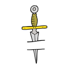 cartoon dagger tattoo symbol