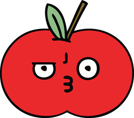 cute cartoon red apple