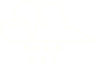 Rain Cloud Chalk Drawing