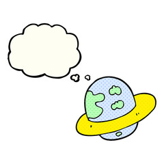 thought bubble cartoon planet