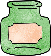 cartoon doodle empty jar