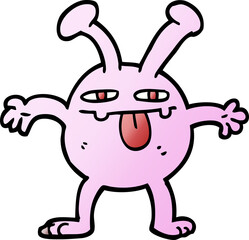 vector gradient illustration cartoon monster