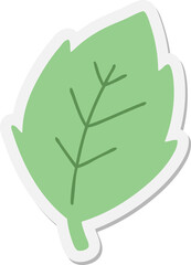 simple cartoon leaf sticker