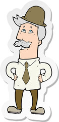 sticker of a cartoon old man