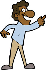 cartoon man pointing and laughing