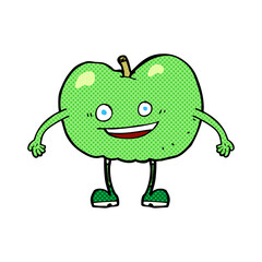 cartoon happy apple character
