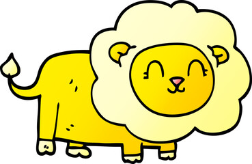 cartoon doodle happy lion