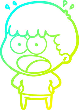 recommend clip art: cold gradient line drawing cartoon shocked man