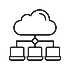 Cloud computing vector filled outline Icon Design illustration. SEO Development And Marketing Symbol on White background EPS 10 File