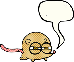 comic book speech bubble cartoon evil mouse