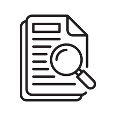 Search document vector filled outline Icon Design illustration. SEO Development And Marketing Symbol on White background EPS 10 File