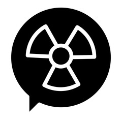 Fototapeta premium nuclear sign glyph 
