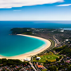 aerial view of beach